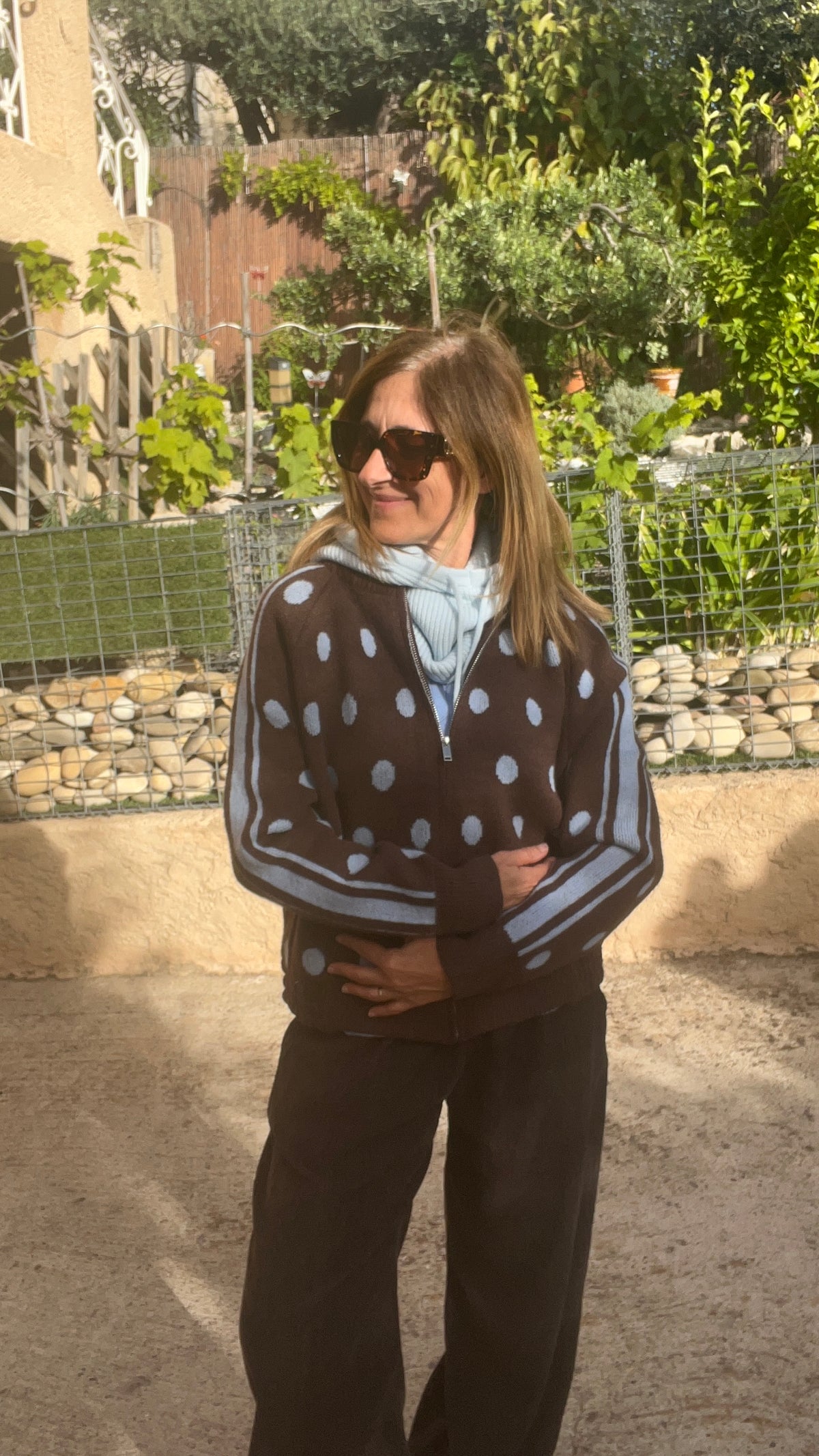 PANTALON CHOCOLAT VELOURS "ALADIN "