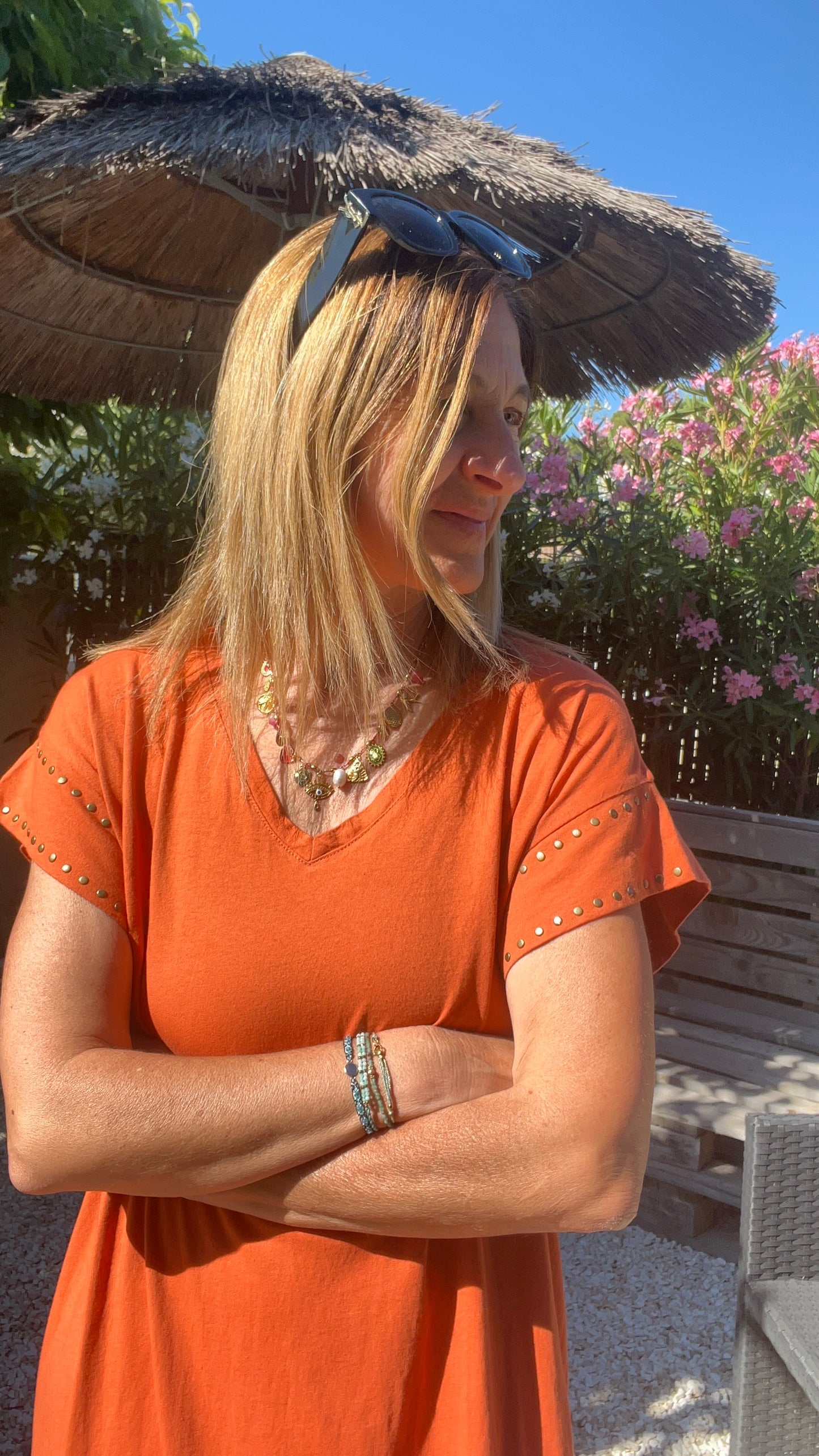 ROBE TEE SHIRT TERRA COTTA