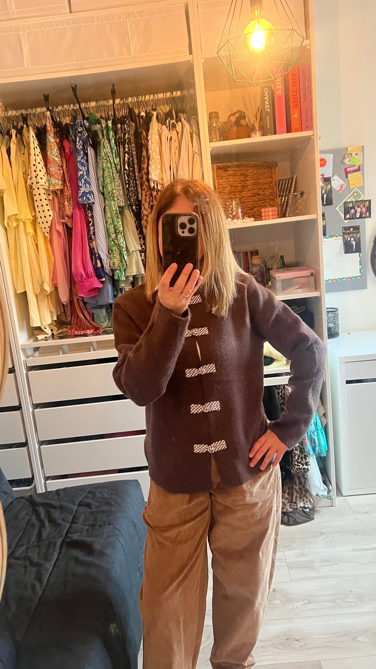 GILET CHOCOLAT & VICHY "BRANDEBOURG"