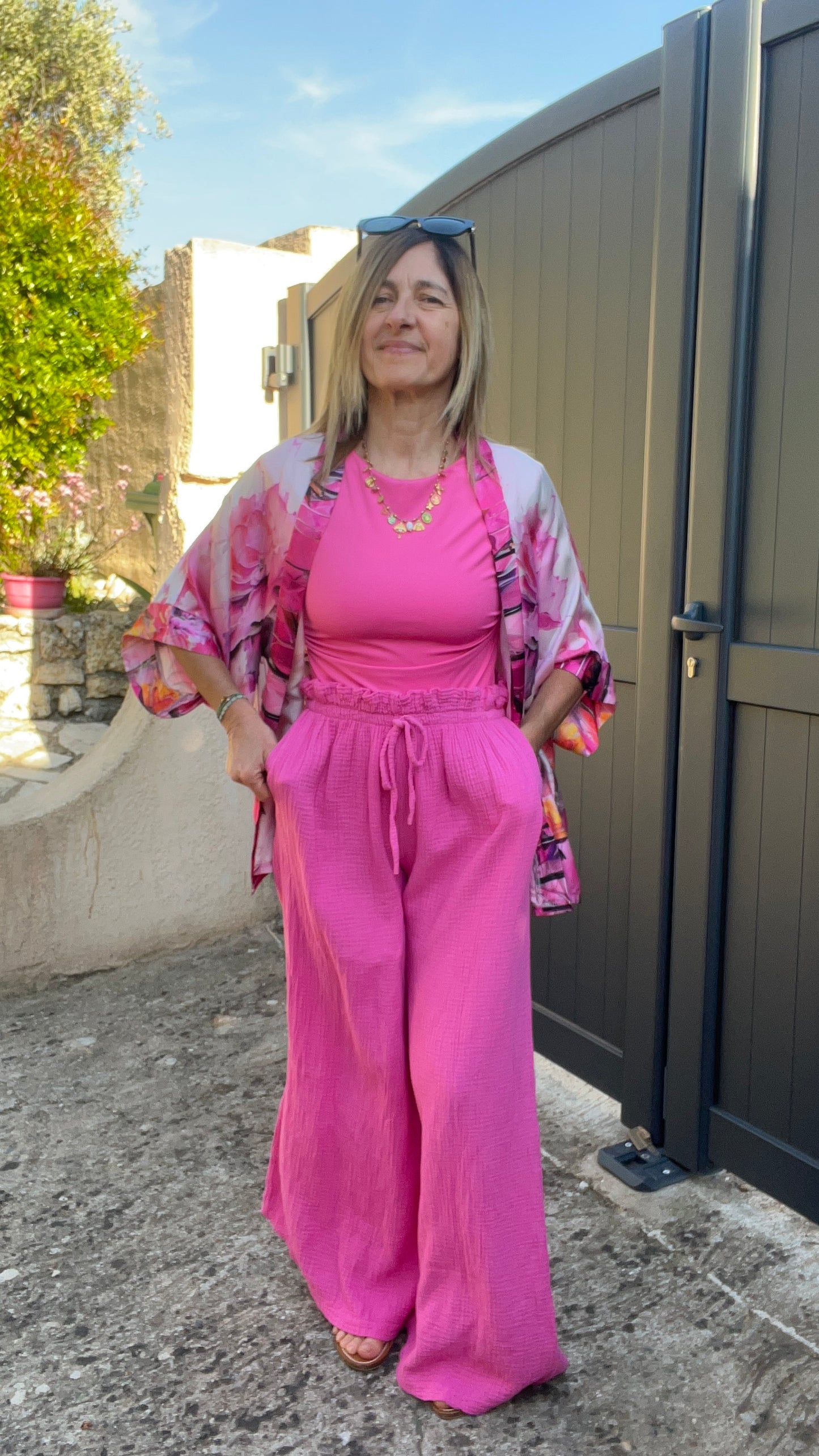 Body fuchsia dos nu "Bella"