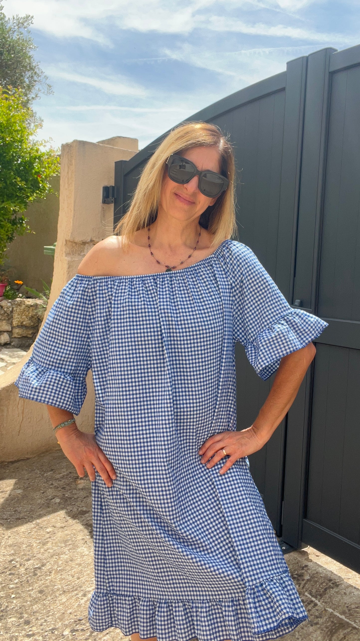ROBE VICHY BLEU