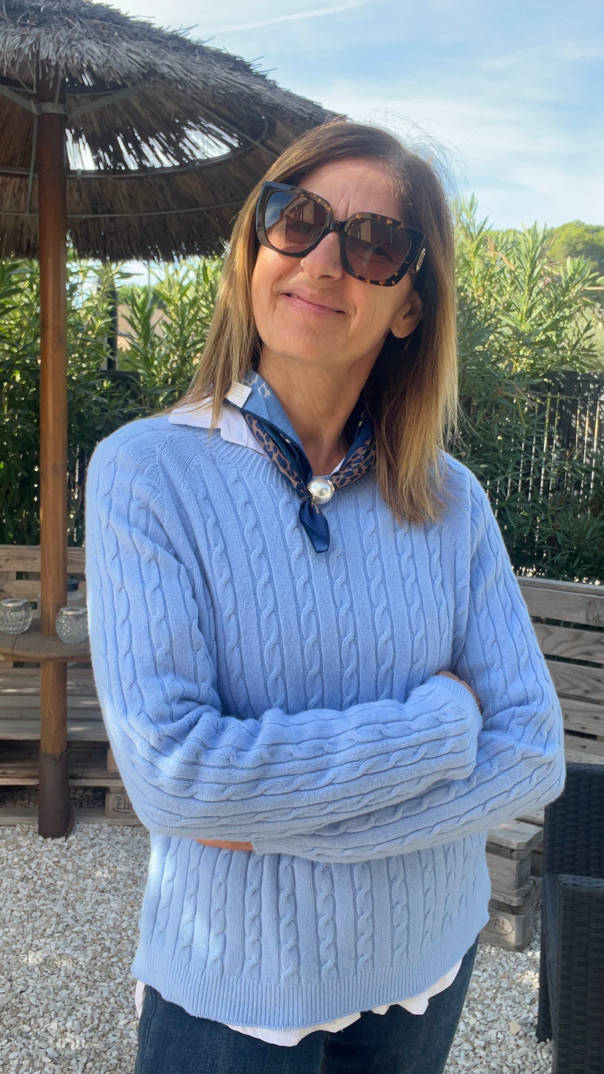 PULL BLEU CLAIR TORSADÉ