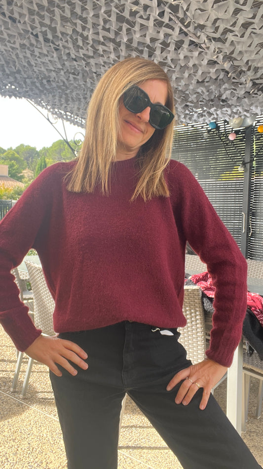 PULL BORDEAUX "CACAO"