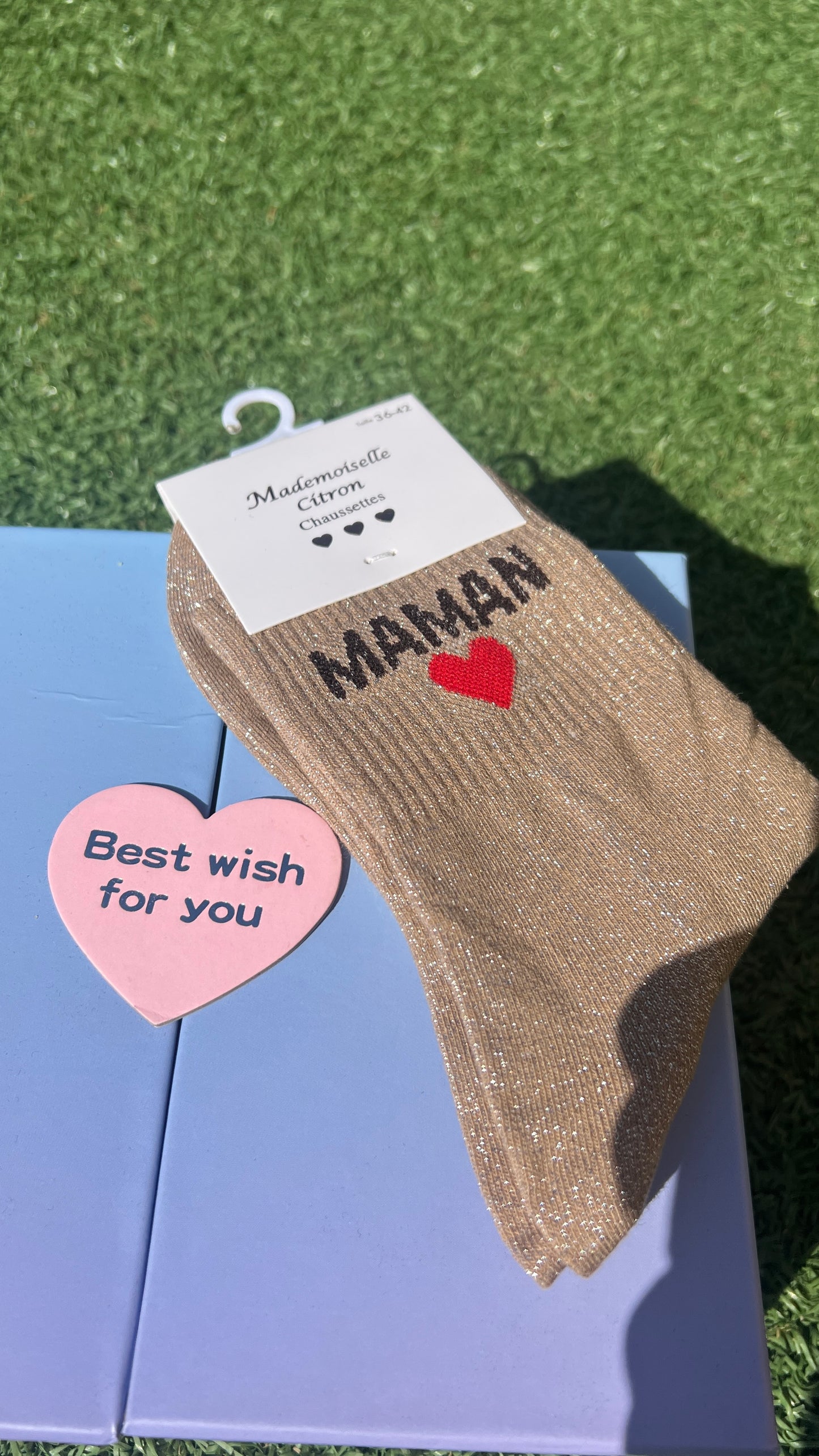CHAUSSETTES PAILLETTES "MAMAN"