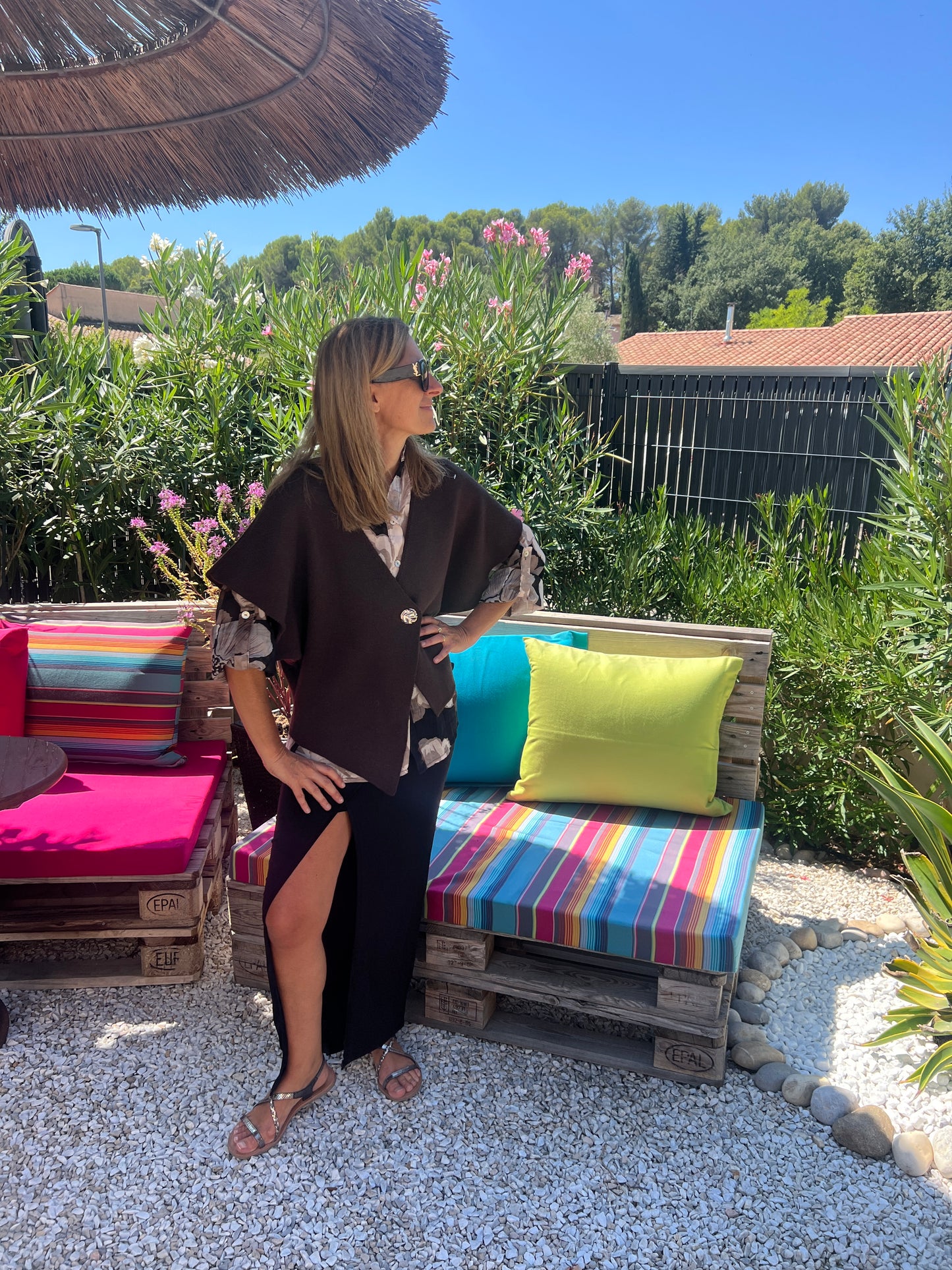 VESTE CHOCOLAT MANCHES COURTES "ELEGANCE"