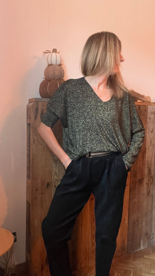 PANTALON VELOURS NOIR