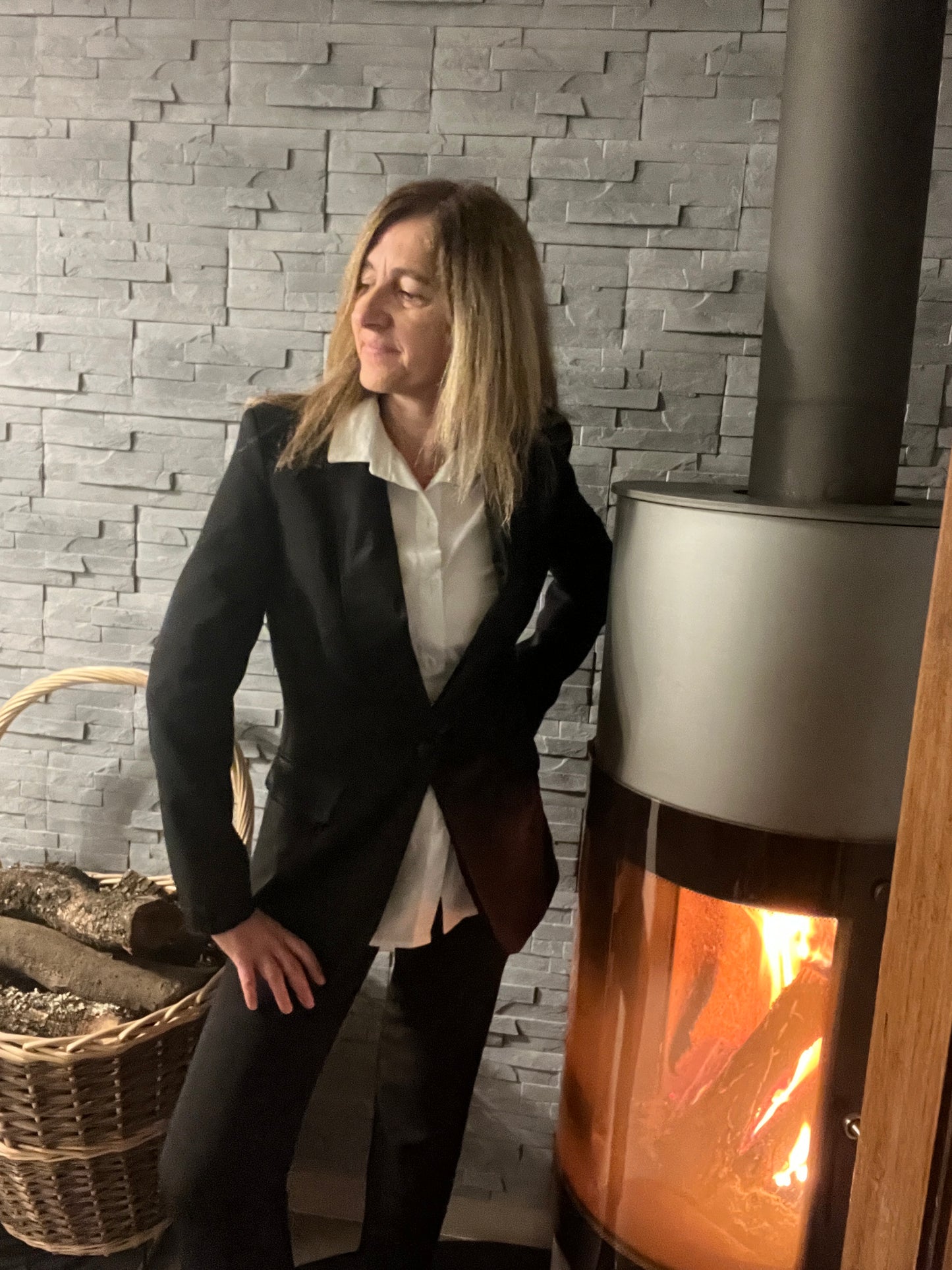 BLAZER NOIR DE SMOCKING