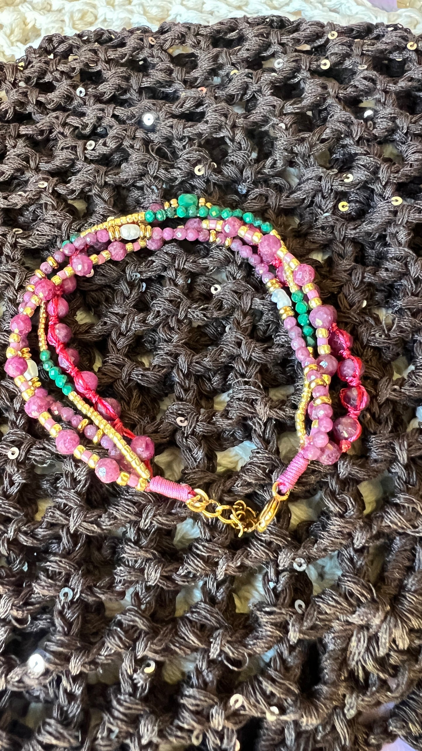 BRACELET MULTI- CORDONS TURQUOISE