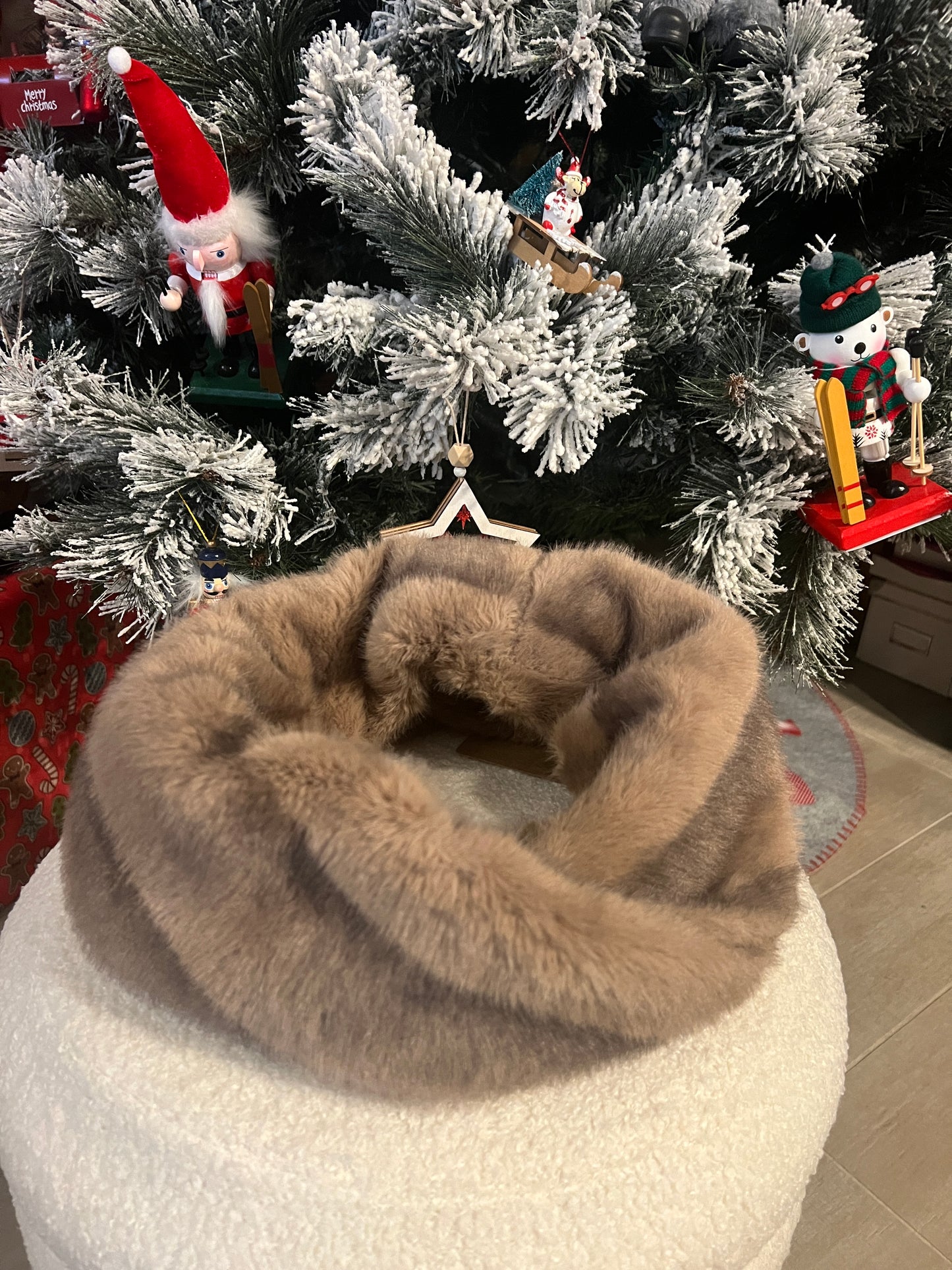 TOUR DE COU TAUPE FOURRURE