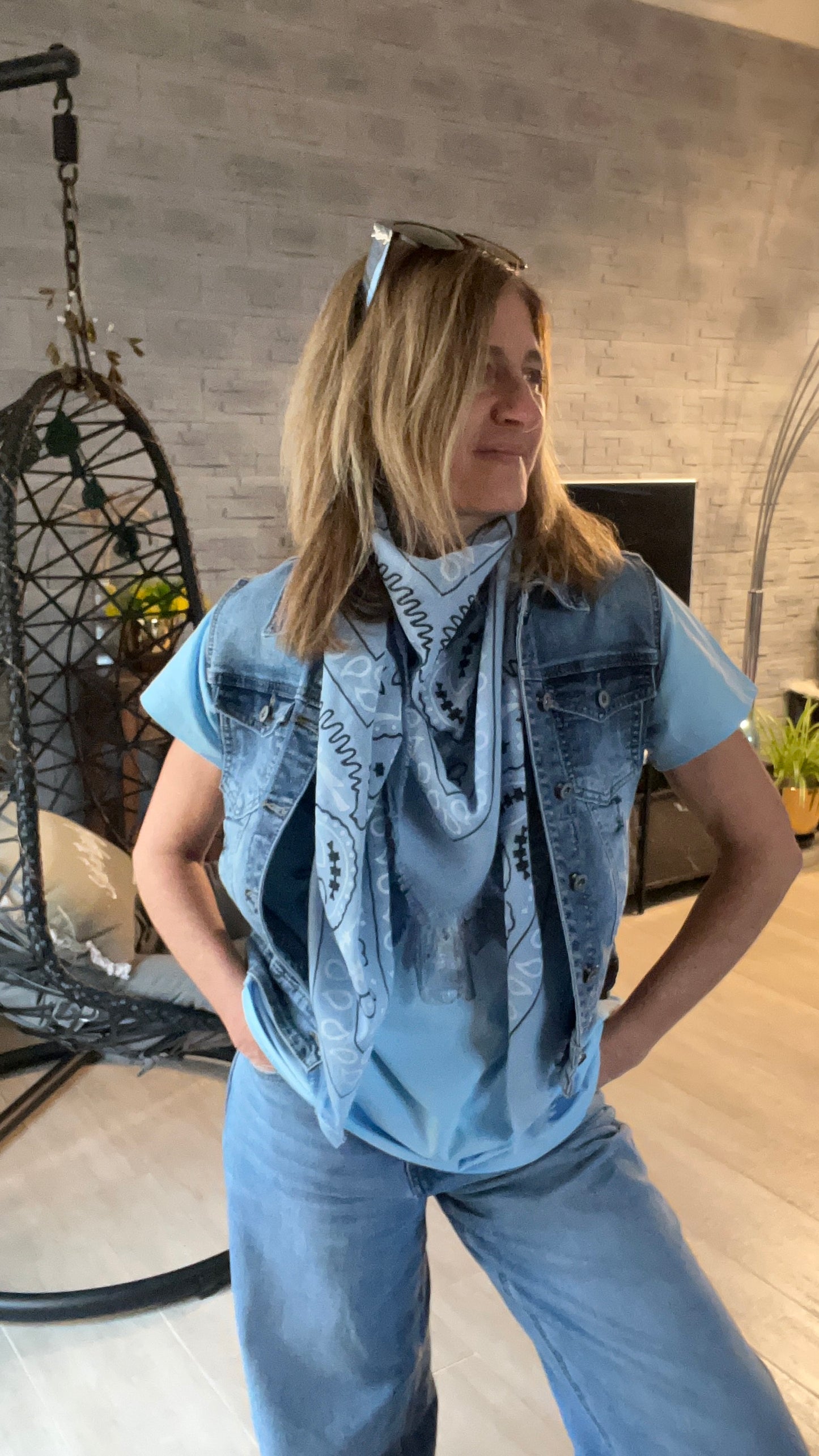 FOULARD GRAND CARRE "BANDANA"