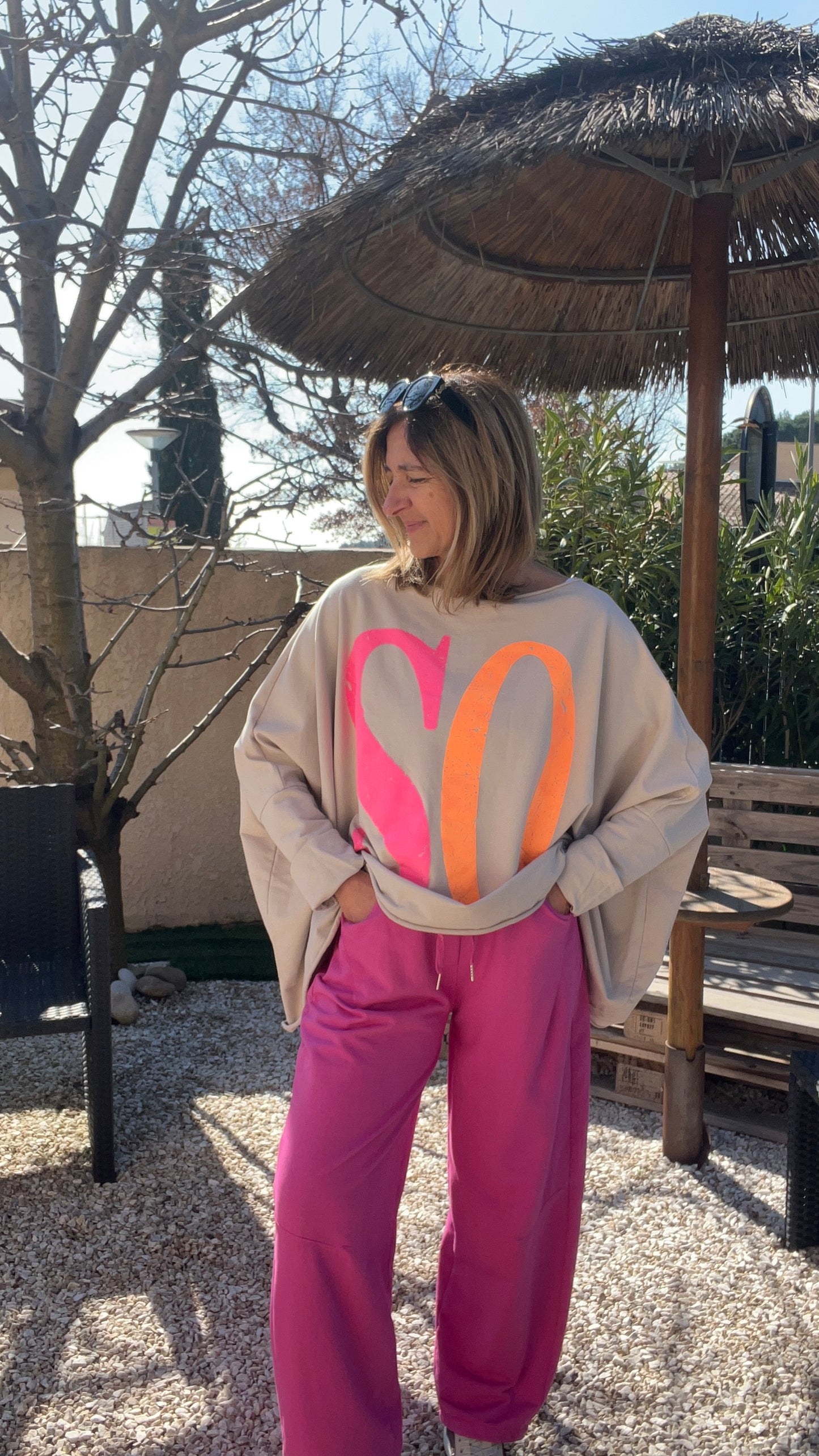 PANTALON JOGGING ROSE FUCHSIA "BALLOON PANTS"
