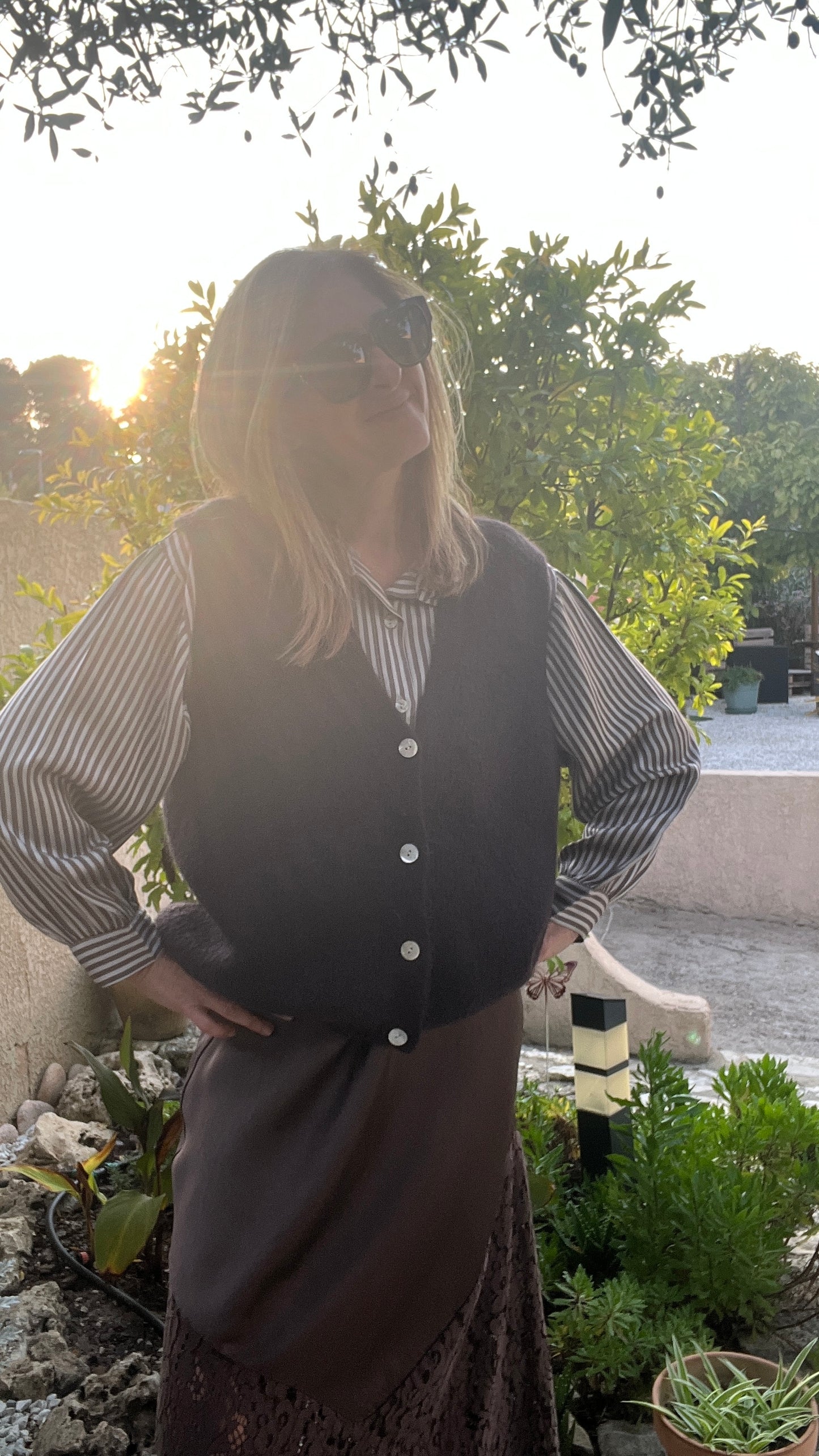 GILET SANS MANCHES NOIR "DIANA"