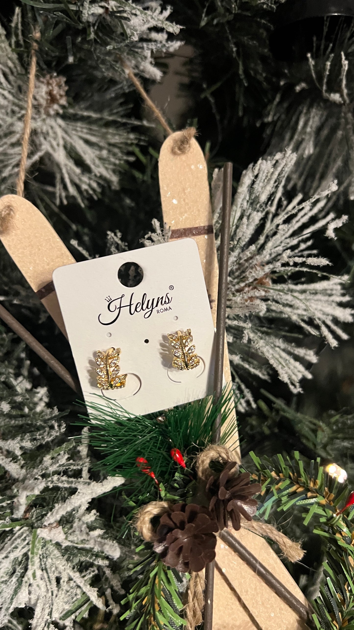 ANNEAUX DORES "MINI FEUILLES"