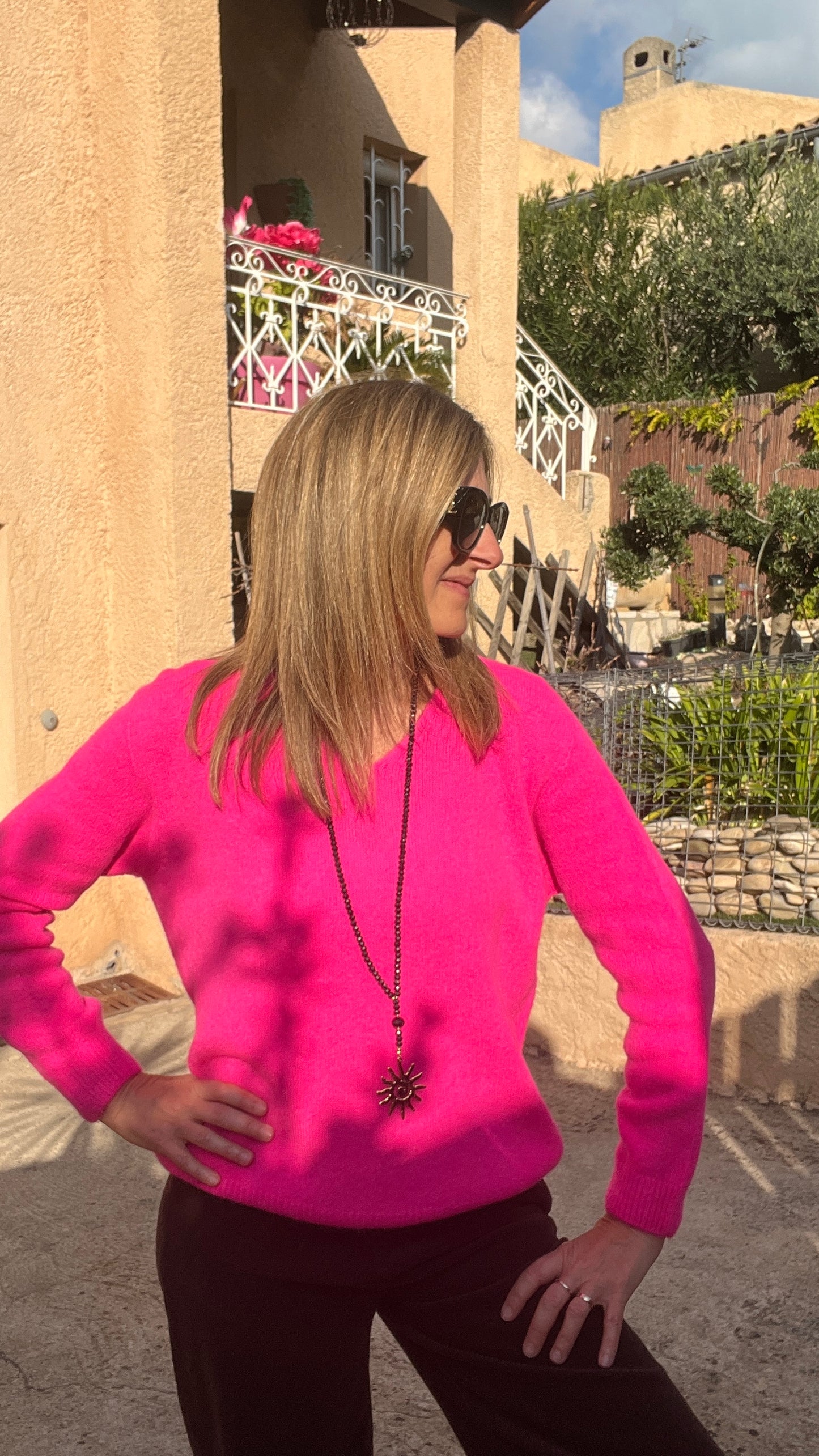 PULL ROSE FLUO "NEON"