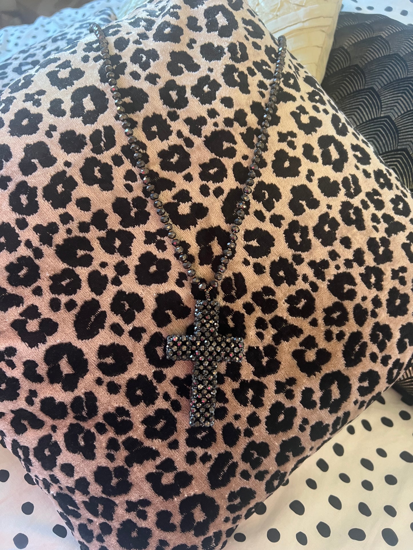 SAUTOIR CHOCOLAT CROIX