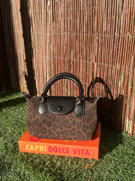 Mini sac léopard "Noir"