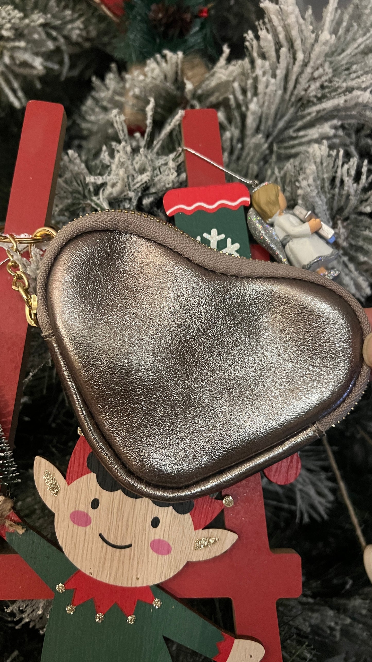 PORTE-MONNAIE COEUR EN CUIR