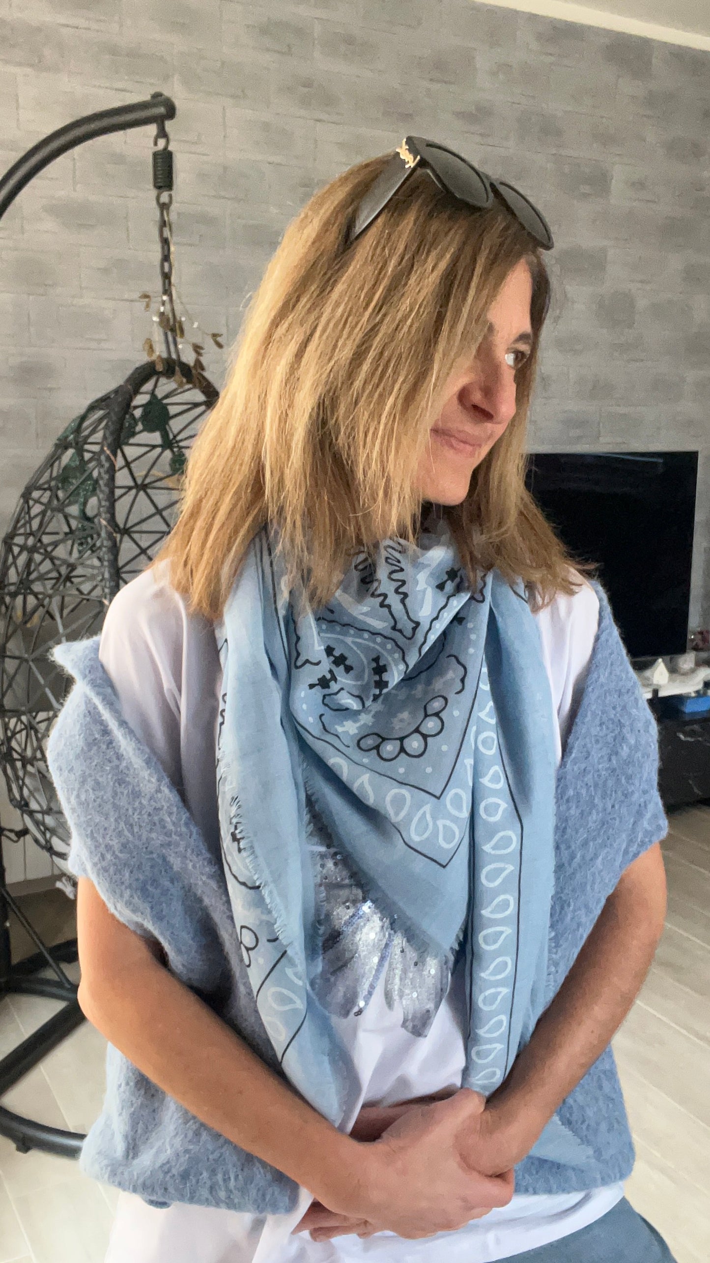 FOULARD GRAND CARRE "BANDANA"