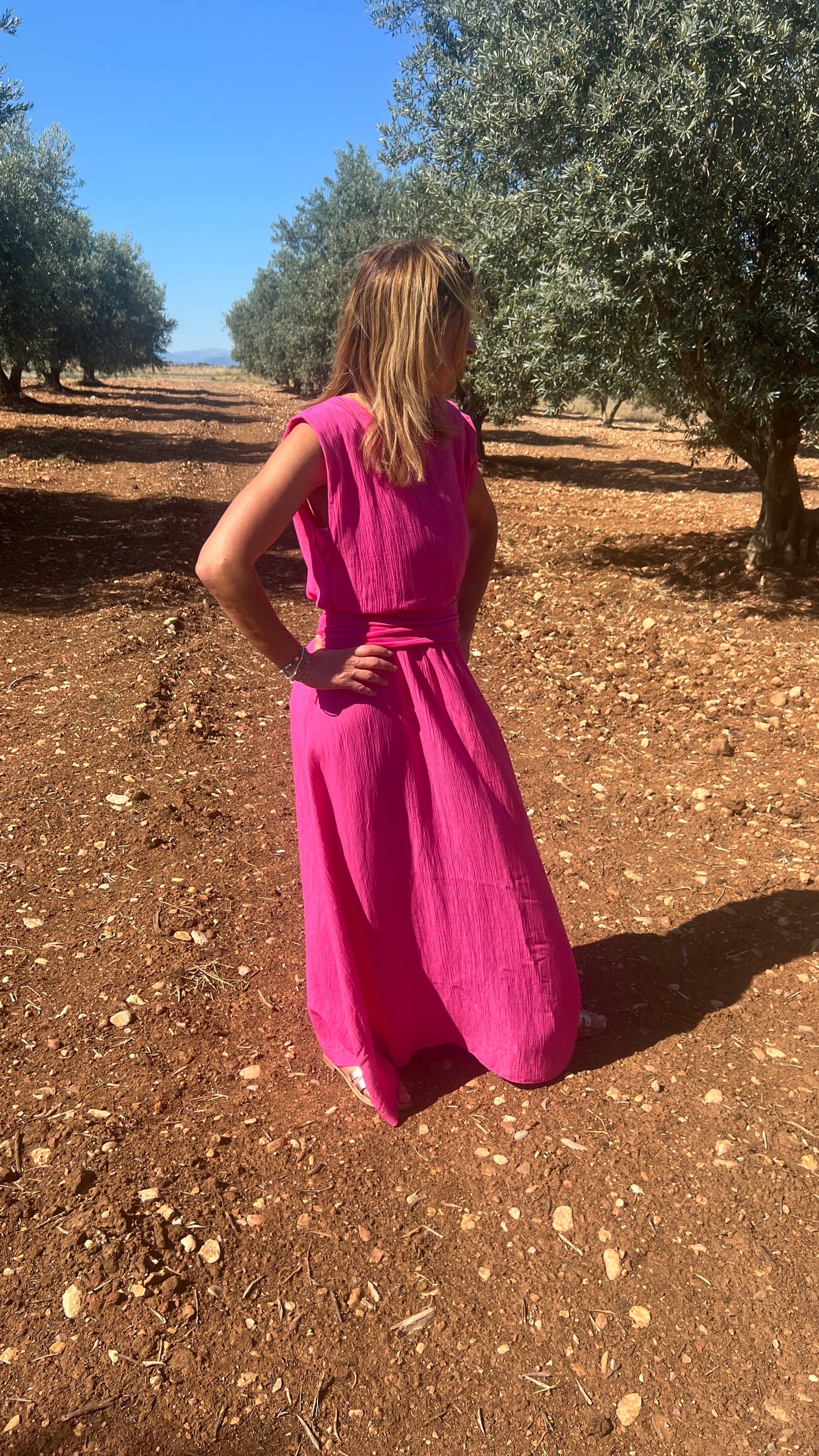 ENSEMBLE  ROSE FUCHSIA JUPE/TOP