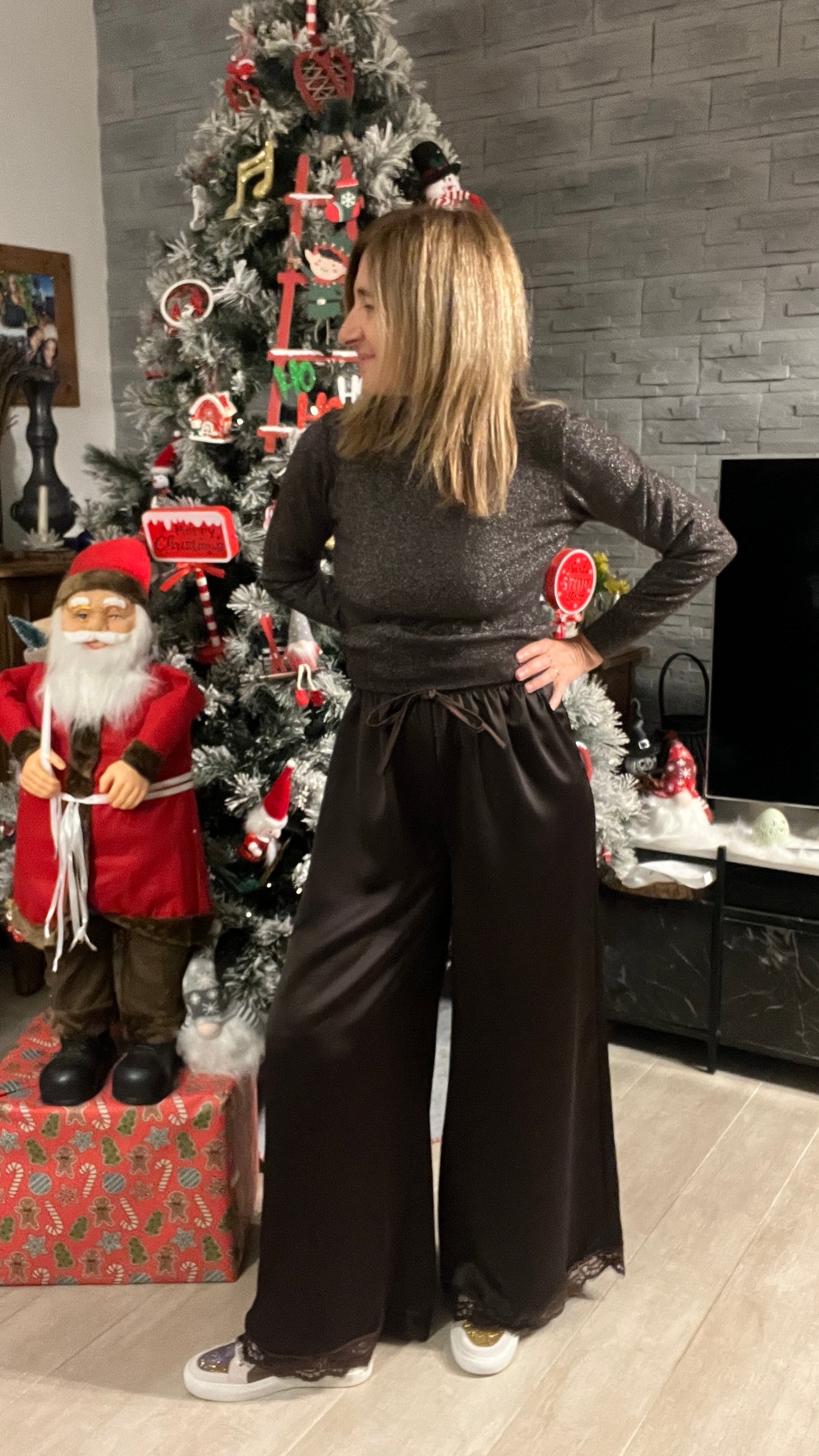 PULL COL ROULE PAILLETTES