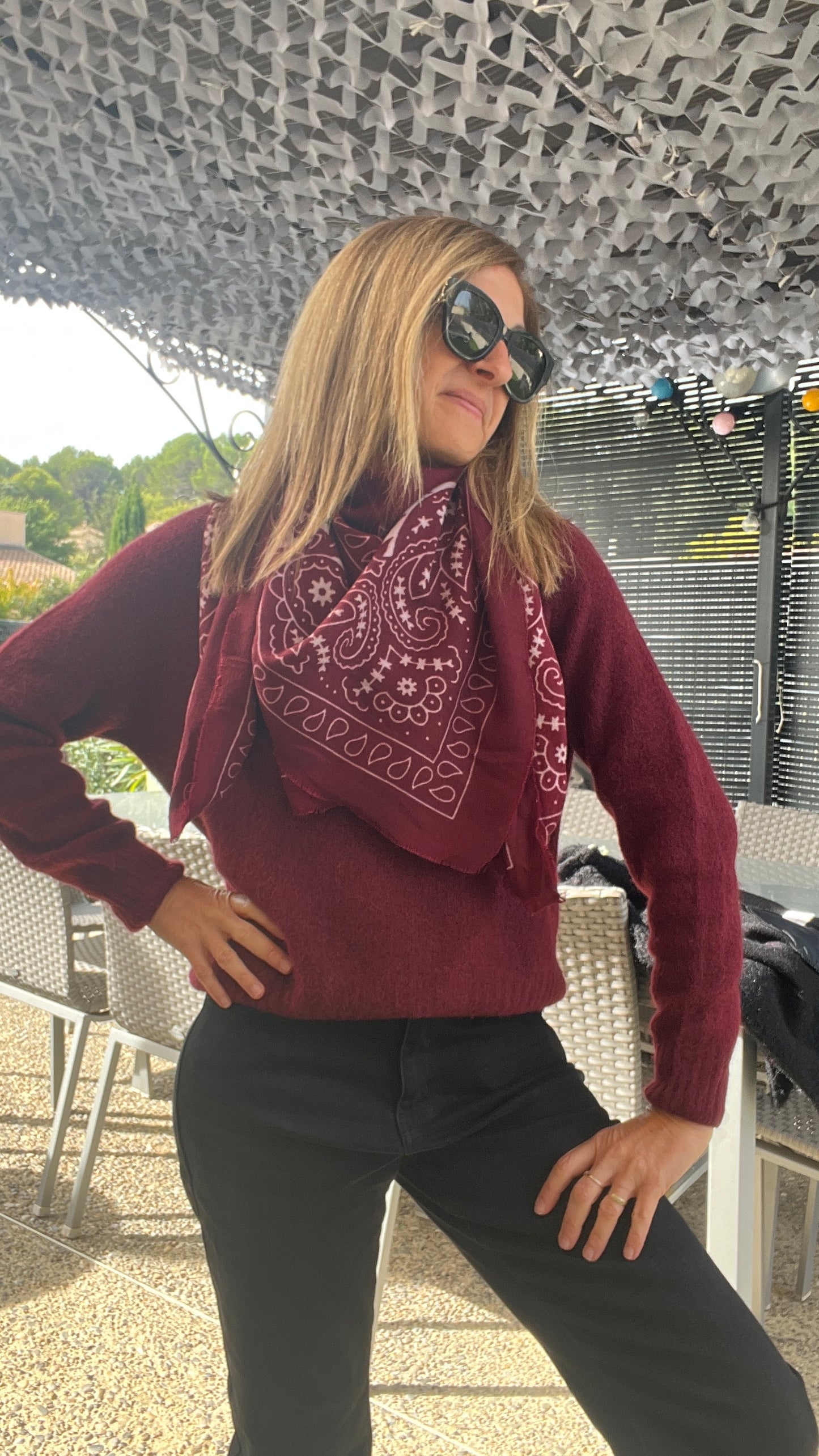 FOULARD GRAND CARRE "BANDANA"