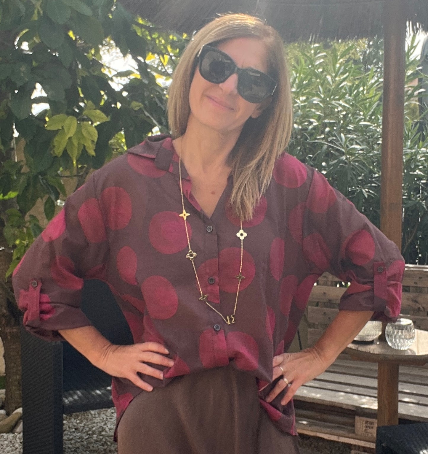 SAUTOIR DORE "PETALES D'OR"