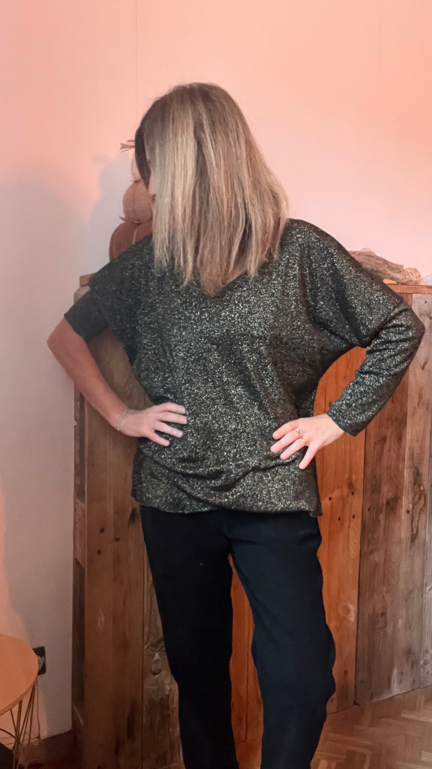 PANTALON VELOURS NOIR