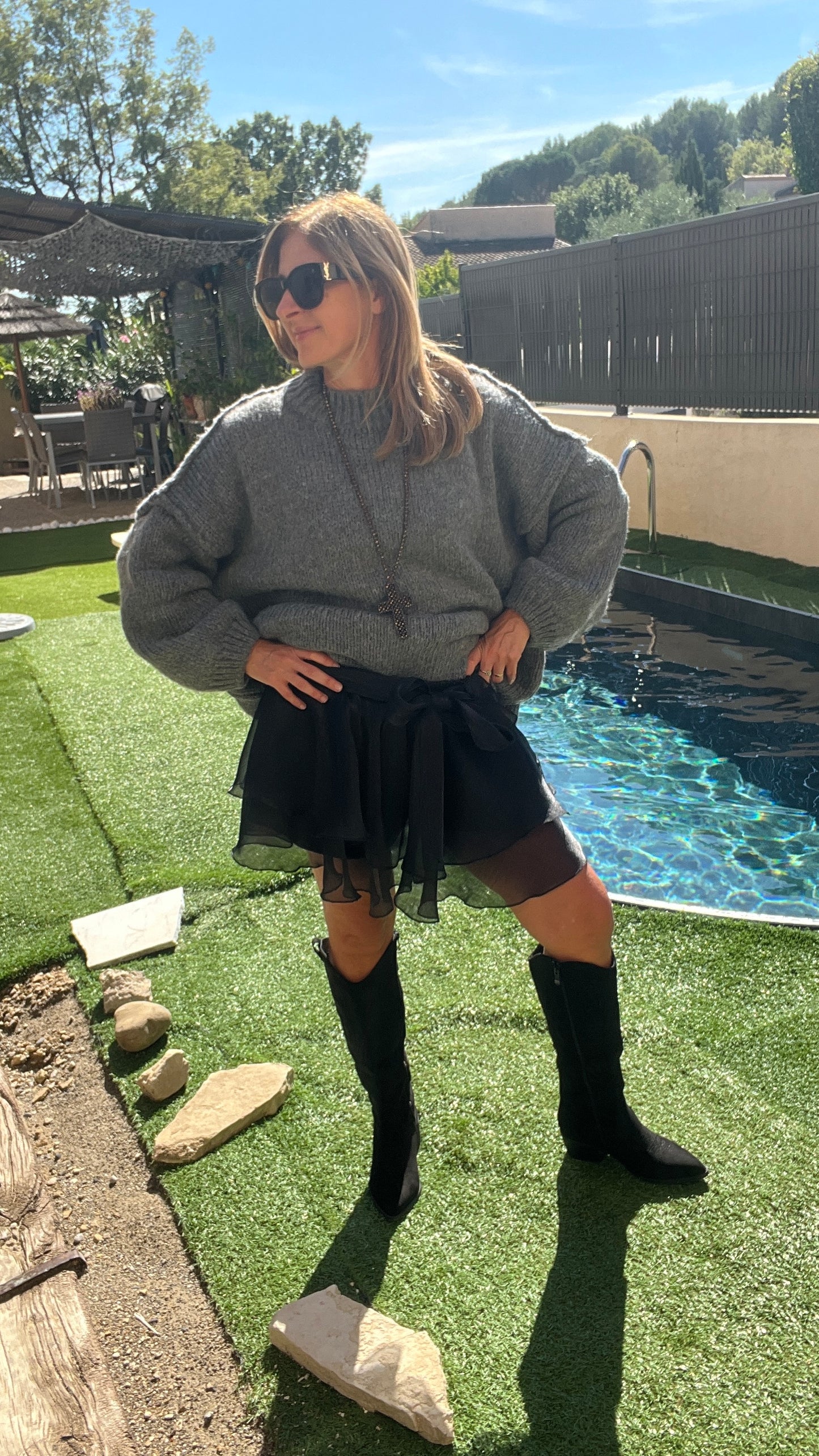 PULL GRIS OVERSIZE « EDEN »