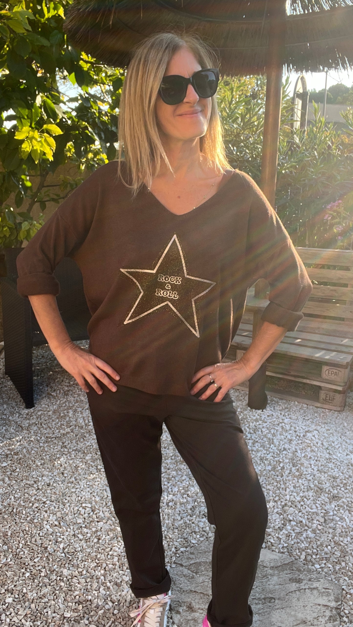 PULL CHOCOLAT "ROCK & ROLL'S"