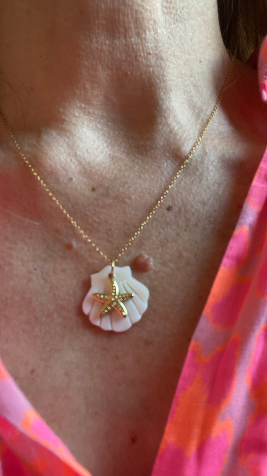 Collier dorée "Coquillage"