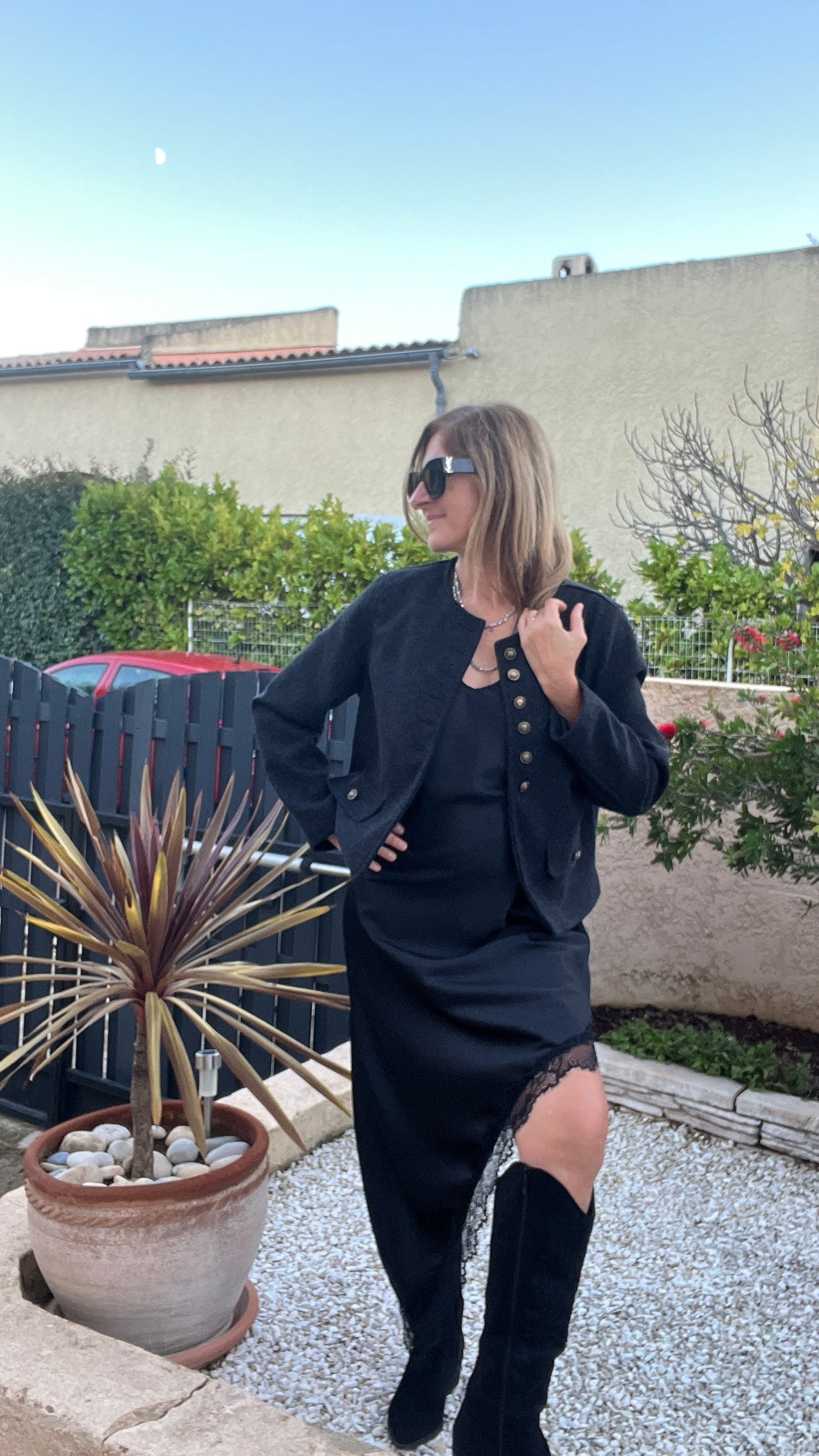 VESTE  BOUTONNEE GRISE "CELESTE"