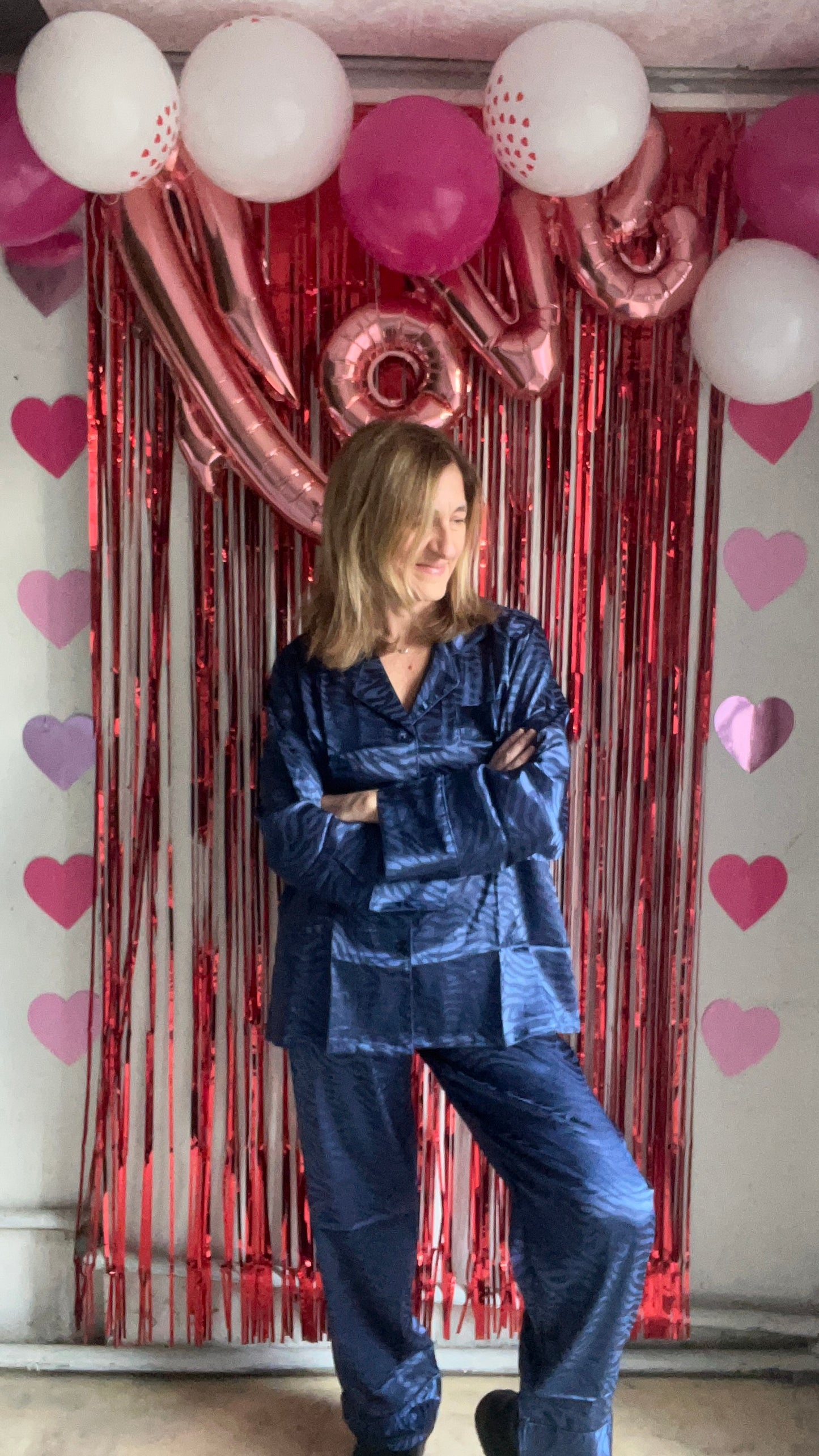 PYJAMA SATINE BLEU NUIT