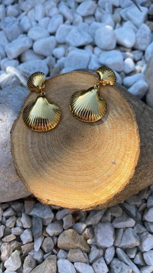 Boucles d'oreilles pendantes "Coquillages"