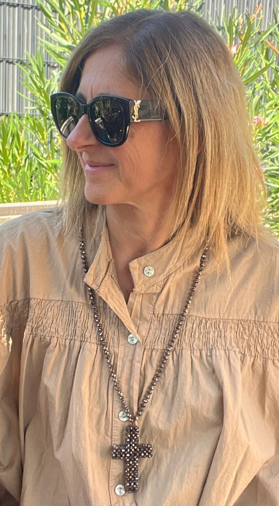 COLLIER CHOCOLAT CROIX