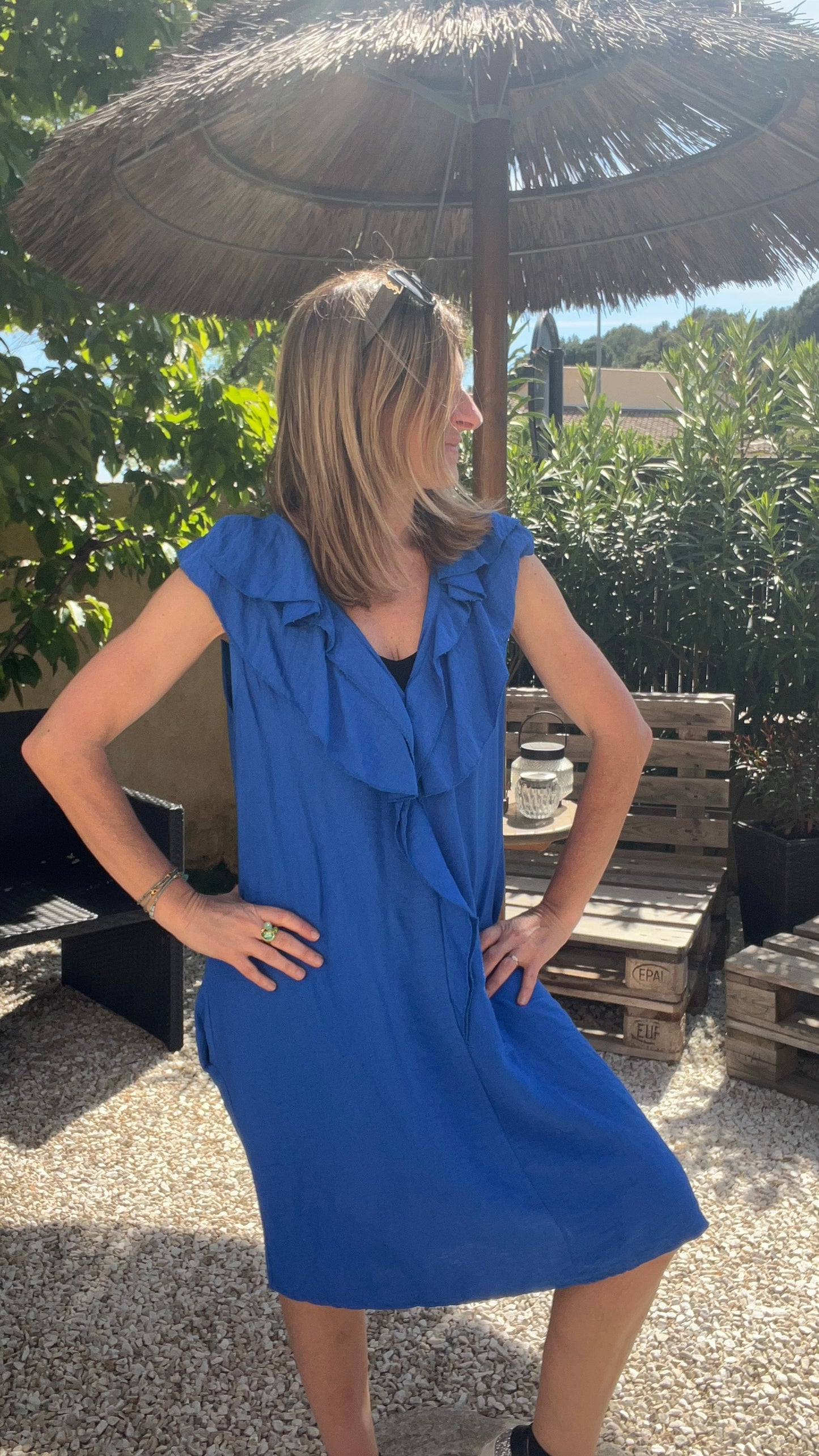 Robe bleu "MYKONOS"