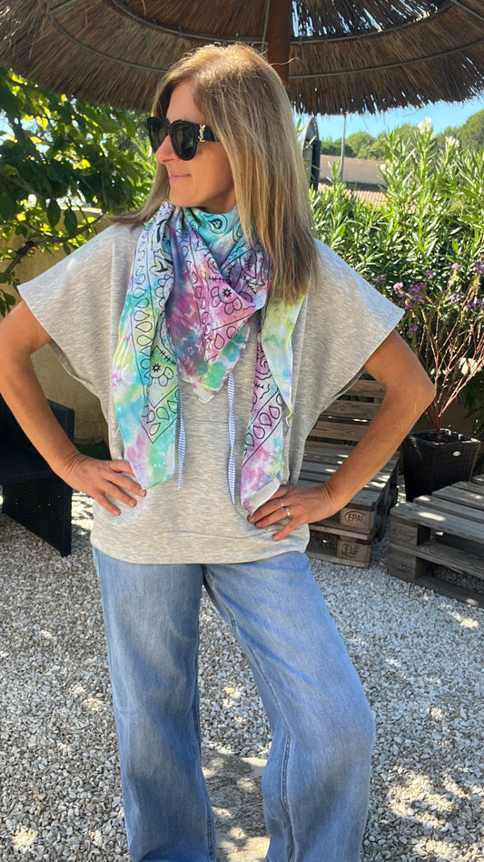 SWEAT GRIS SANS MANCHES "VICTOIRE"