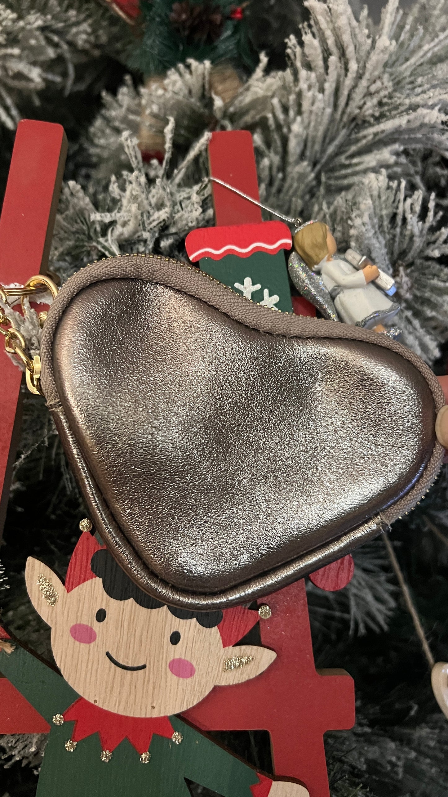 PORTE-MONNAIE COEUR EN CUIR