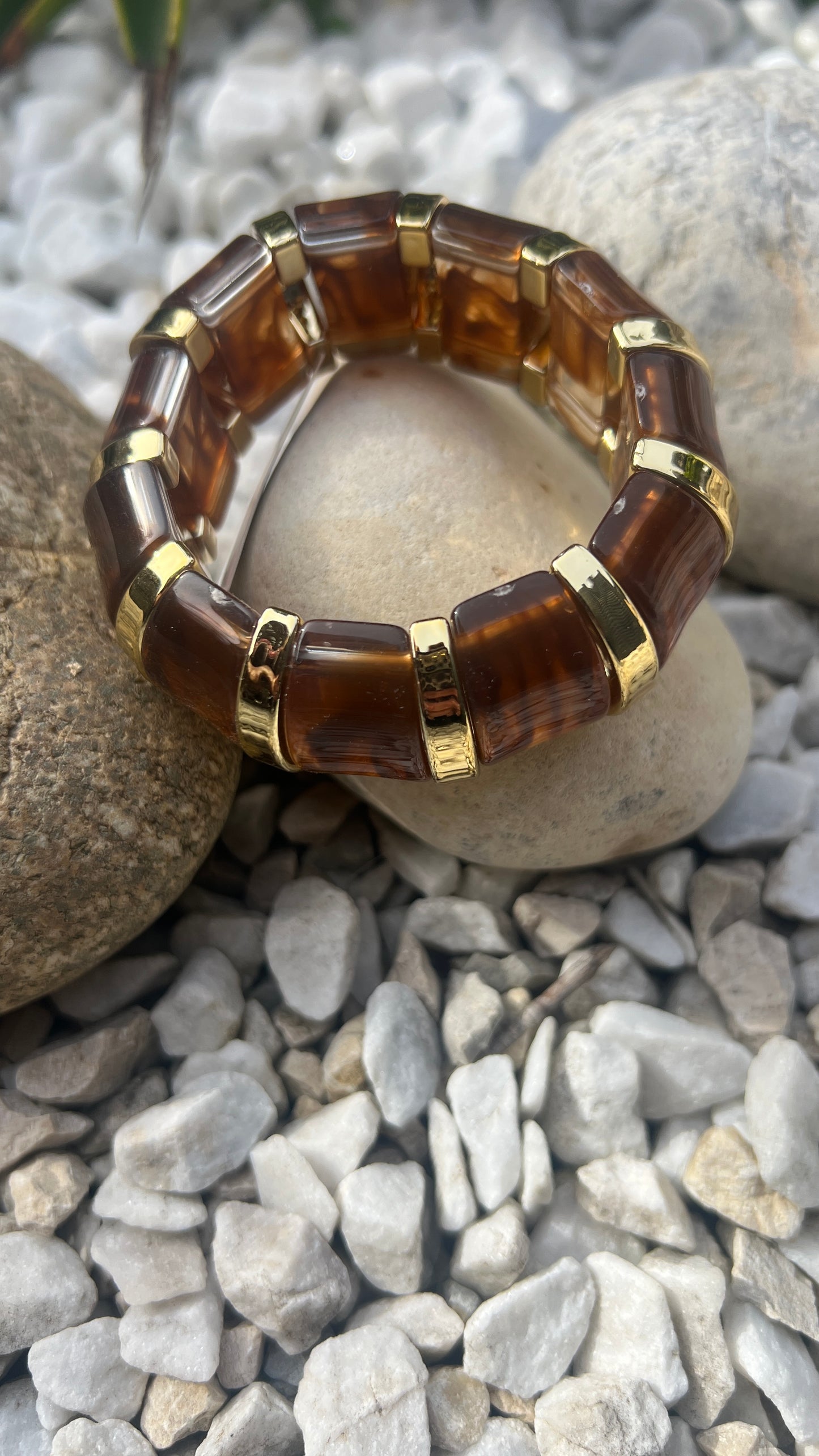 BRACELET OCRE/DORE "SOLEIL DORE"
