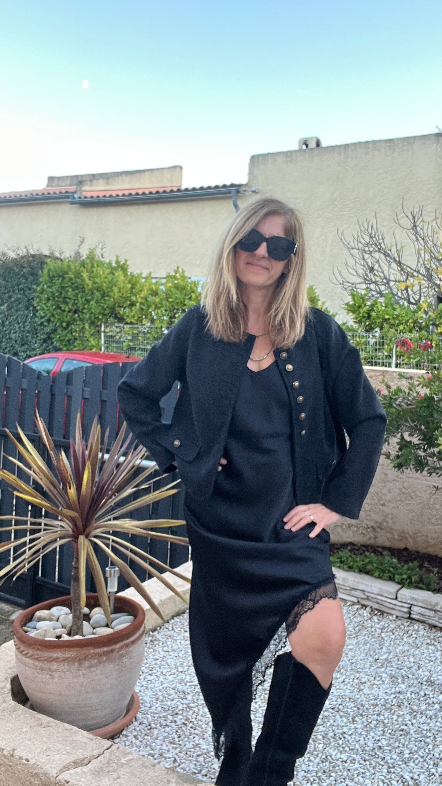 VESTE  BOUTONNEE GRISE "CELESTE"