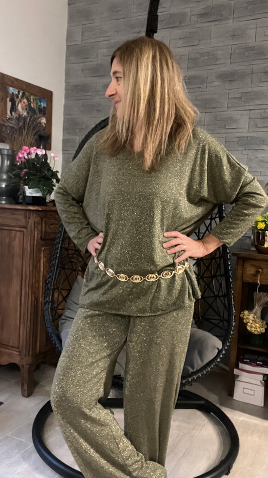 TUNIQUE PAILLETTES KAKI