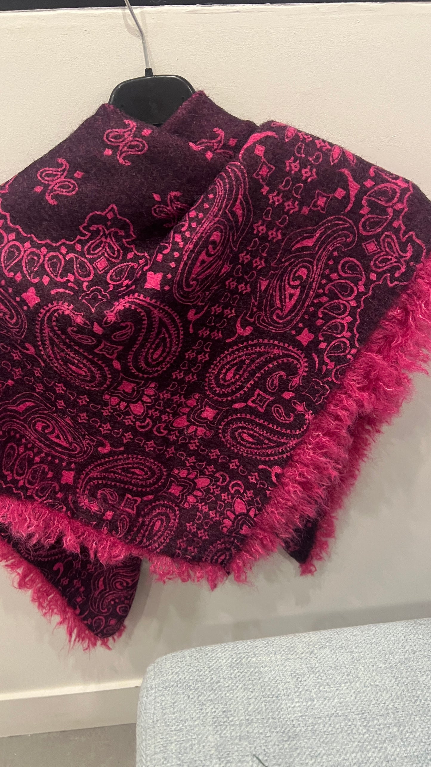 FOULARD BANDANA FUCHSIA/NOIR VIOLET