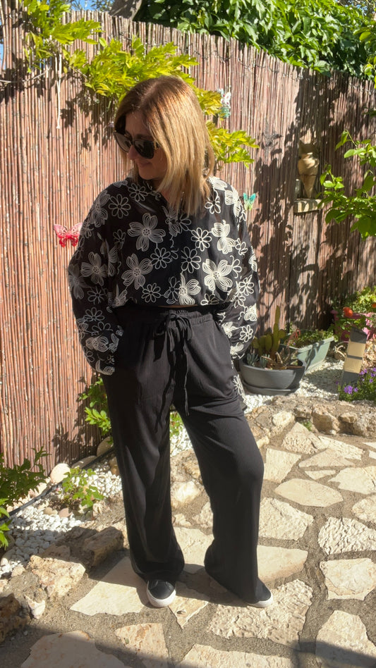 PANTALON FLUIDE NOIR "MARIE"