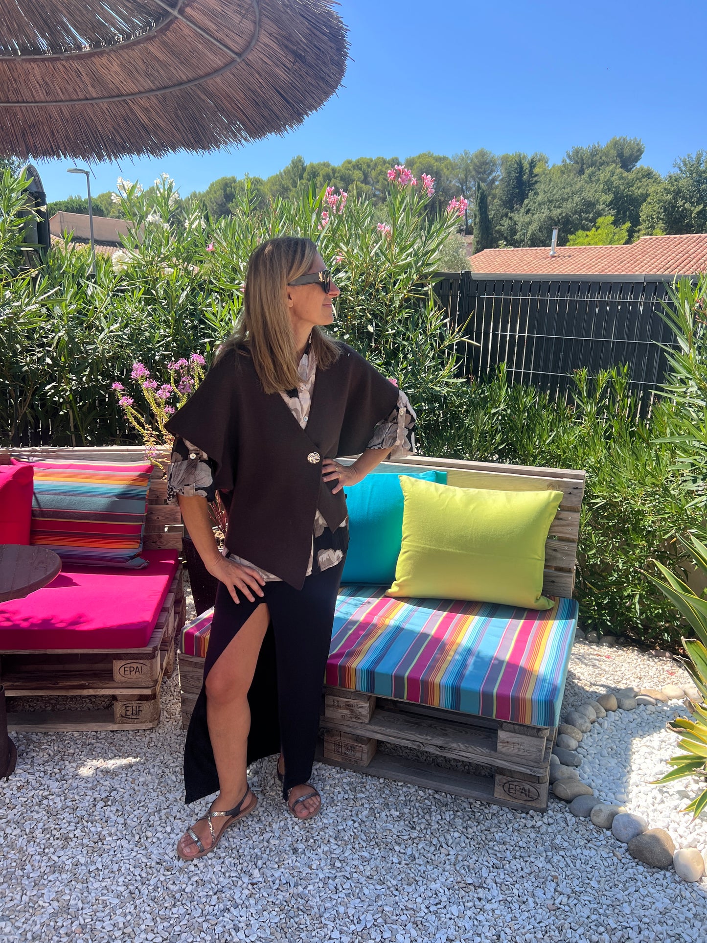 VESTE CHOCOLAT MANCHES COURTES "ELEGANCE"