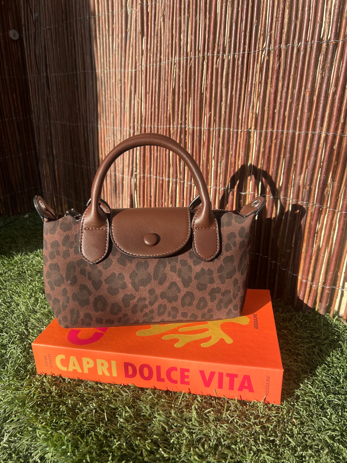 Mini sac léopard "Chocolat