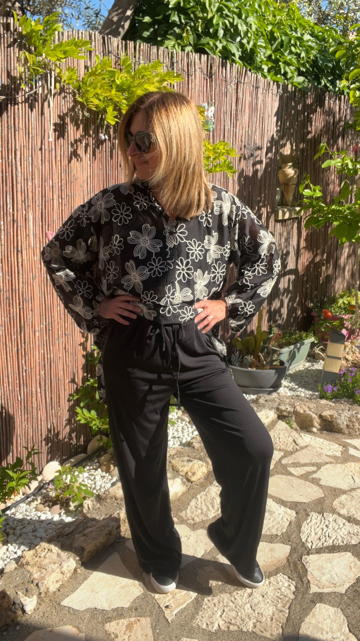 PANTALON FLUIDE NOIR "MARIE"