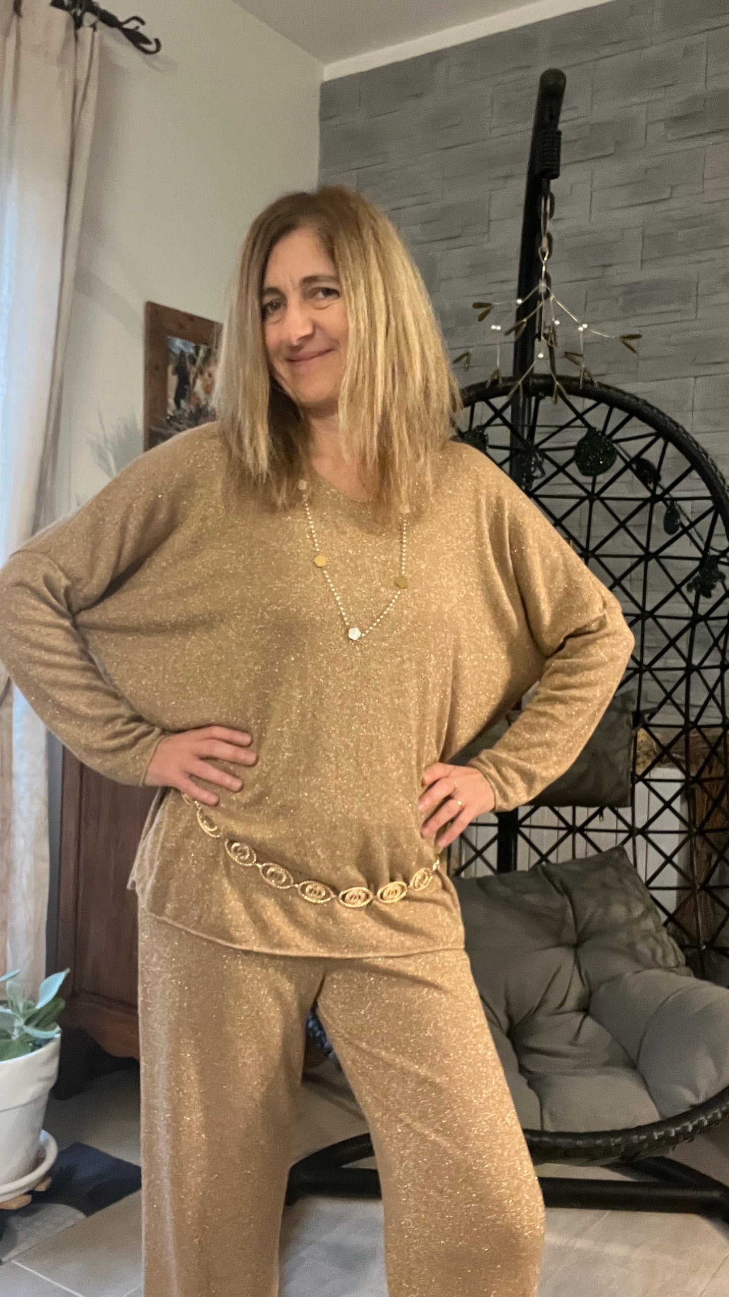 TUNIQUE PAILLETTES DORE