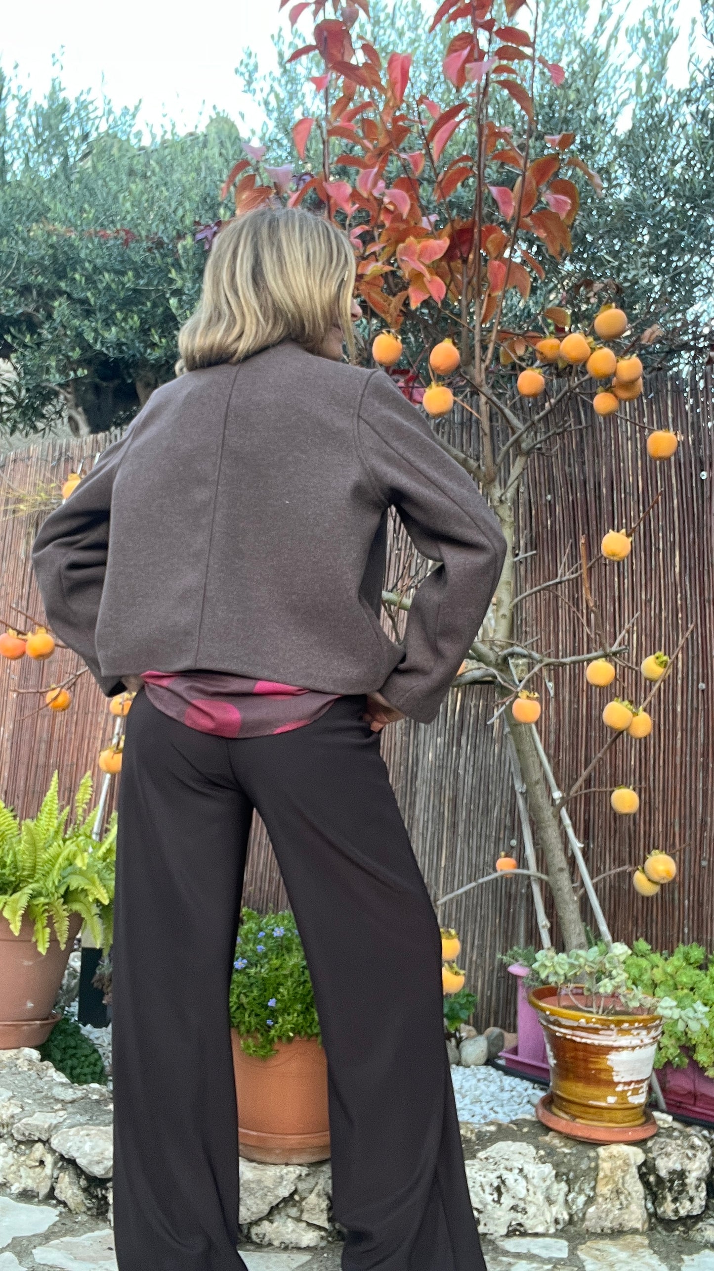 VESTE BOUTONNEE CHOCOLAT CLAIRE "CELESTE"