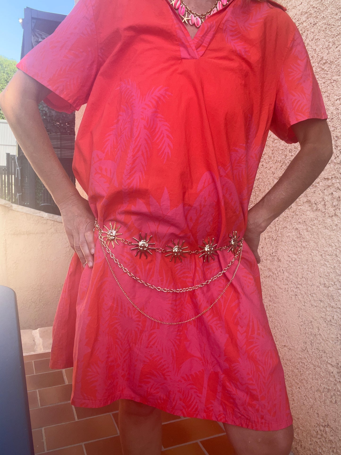 Ceinture bijoux doré "SOLEIL"