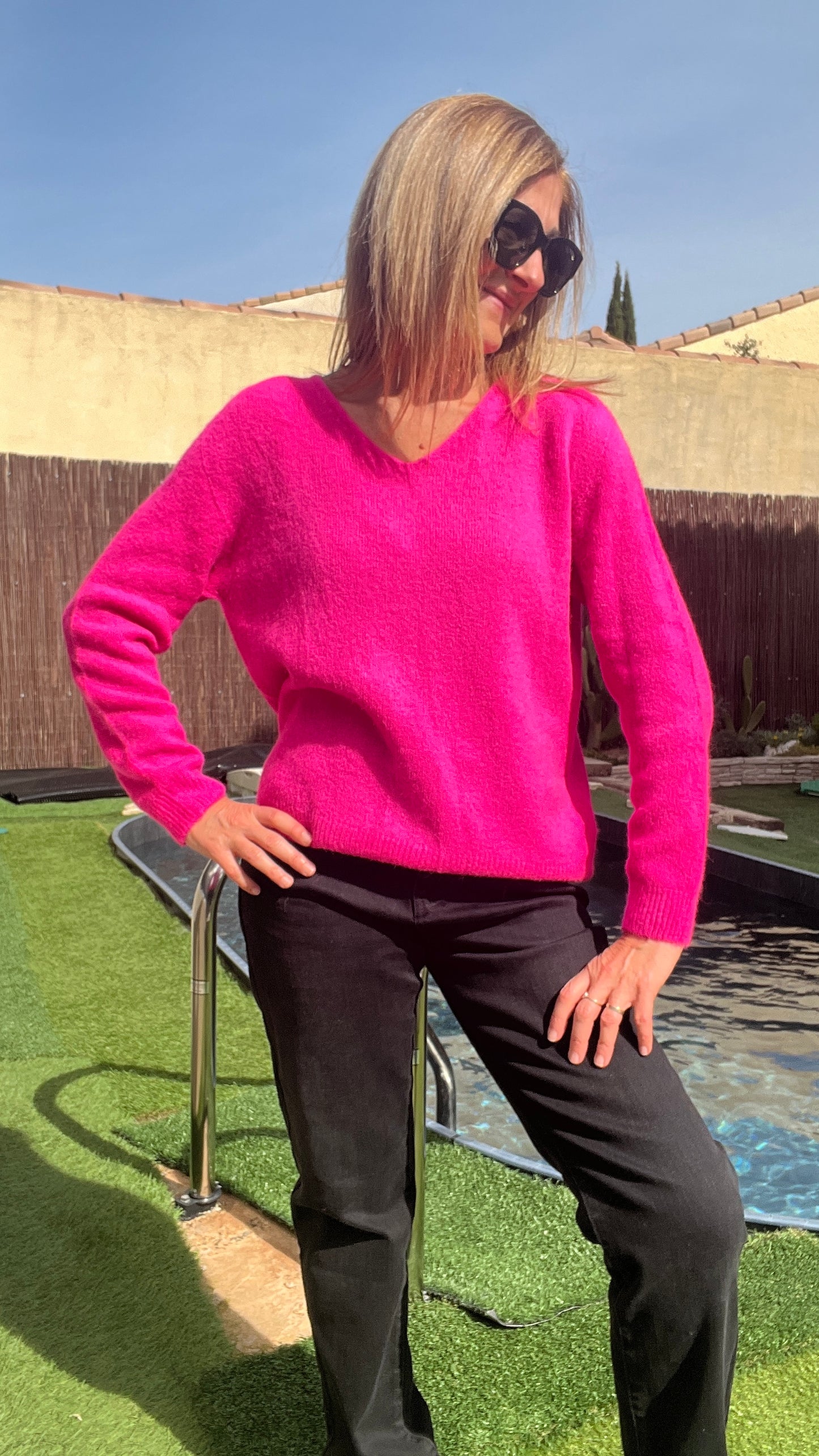 PULL ROSE FLUO "NEON"