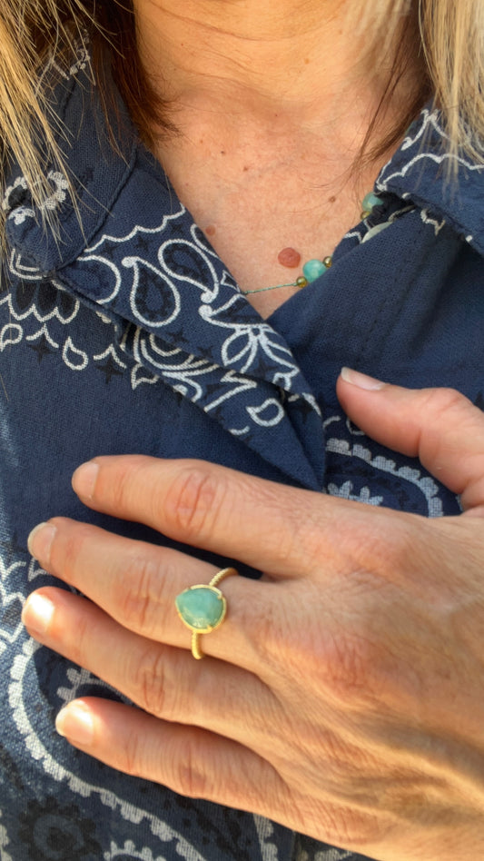 BAGUE PIERRE PRECIEUSE HABAHA